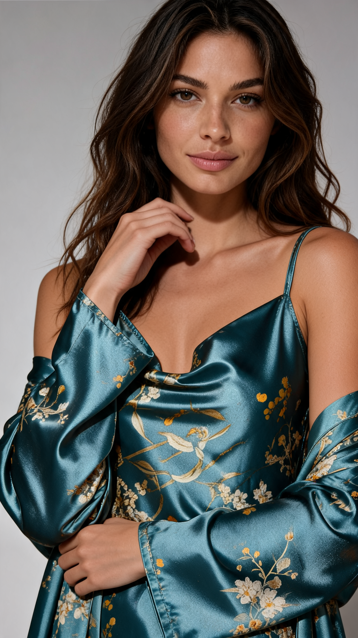 Emerald Satin Nightwear Set