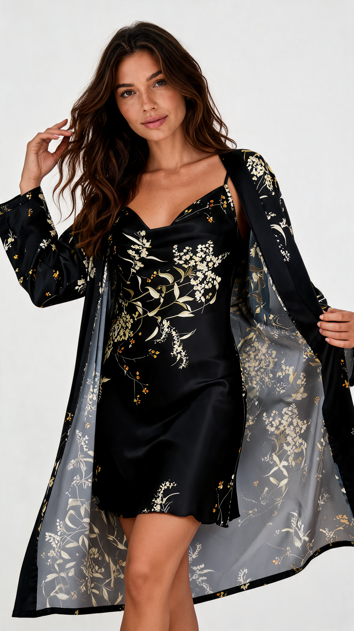 Emerald Satin Nightwear Set