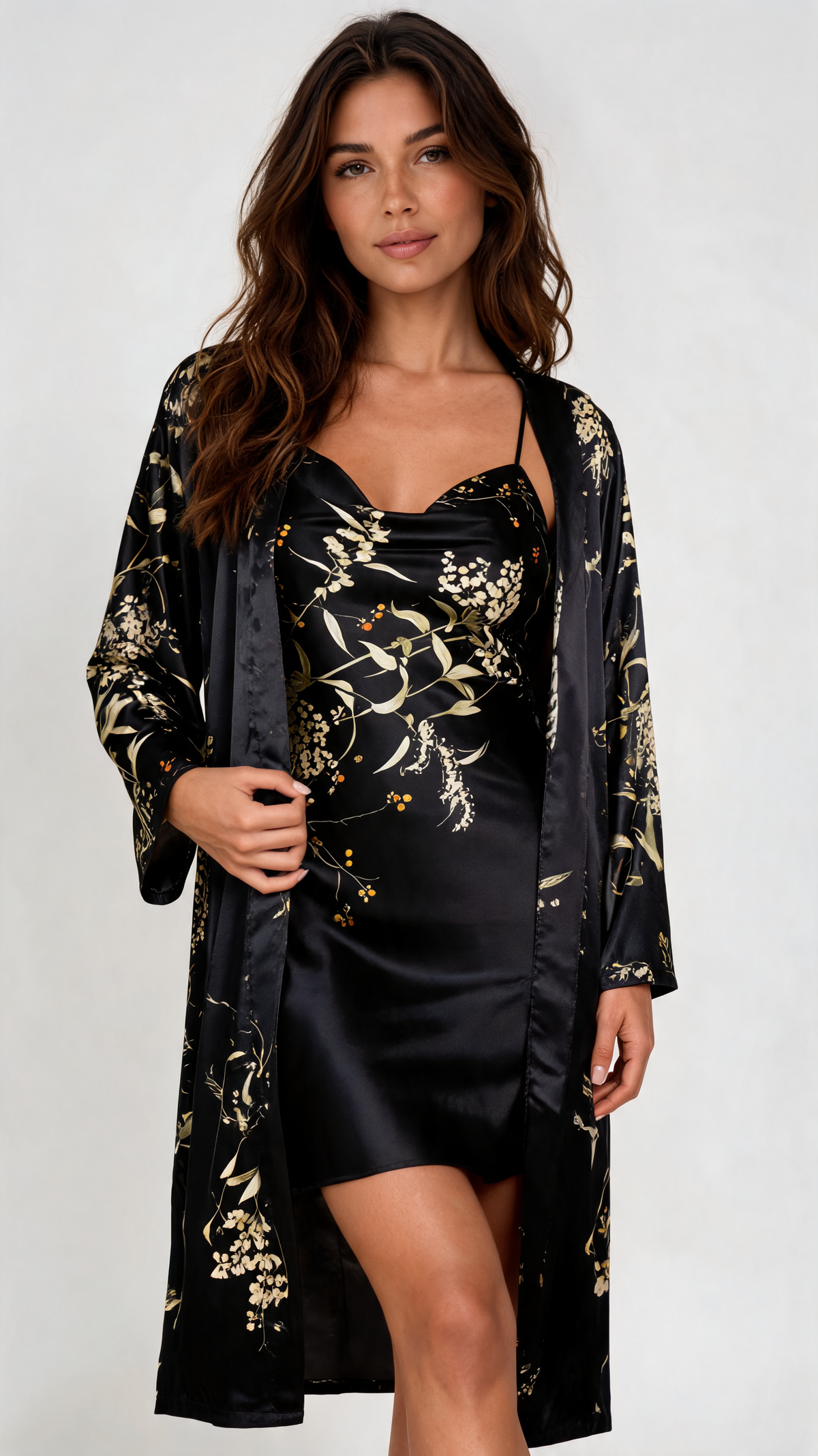 Emerald Satin Nightwear Set