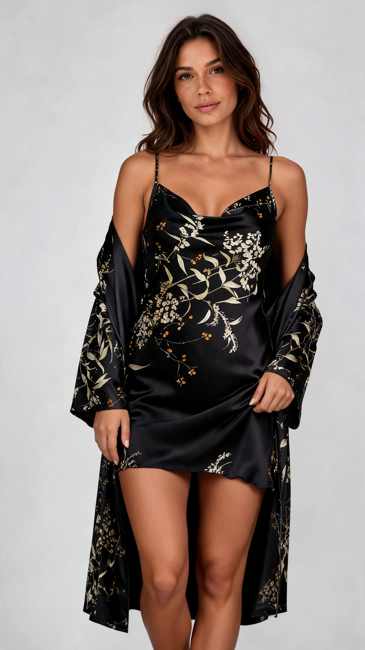 Emerald Satin Nightwear Set